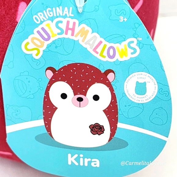 KIRA 🦔 FTM Red & White Hedgehog Girly Goth Squad Original Squishmallow ☆ NWT ☆ - Picture 3 of 8
